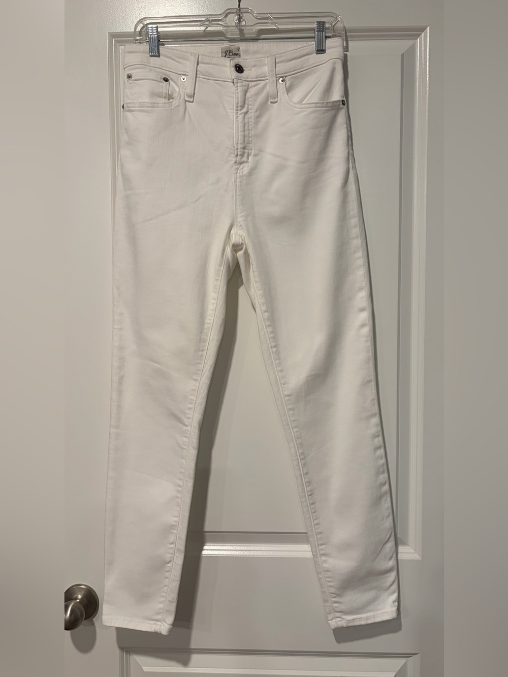 J Crew Curvy Toothpick Women’s White High-Rise Slim Jeans